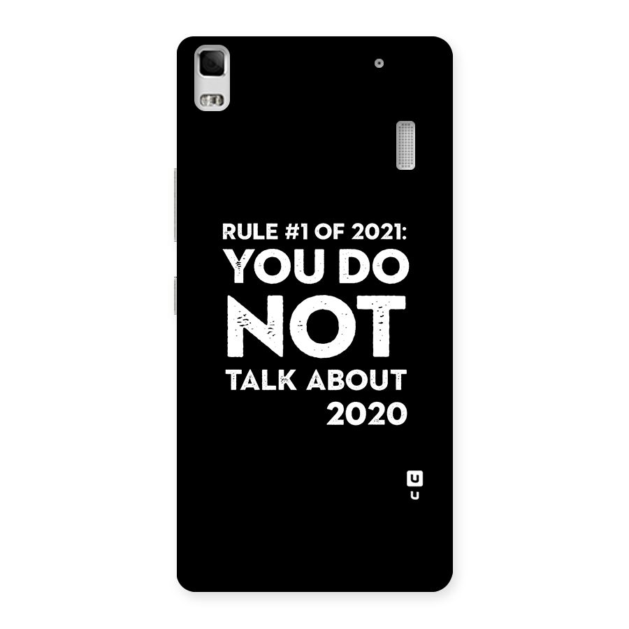 First Rule of 2021 Back Case for Lenovo K3 Note