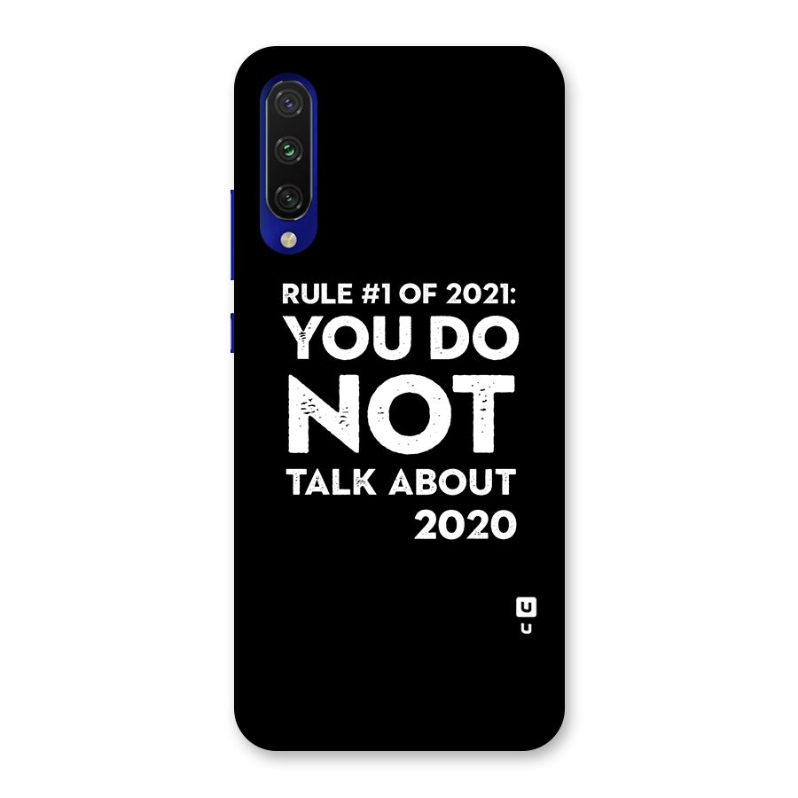 First Rule of 2021 Back Case for Mi A3