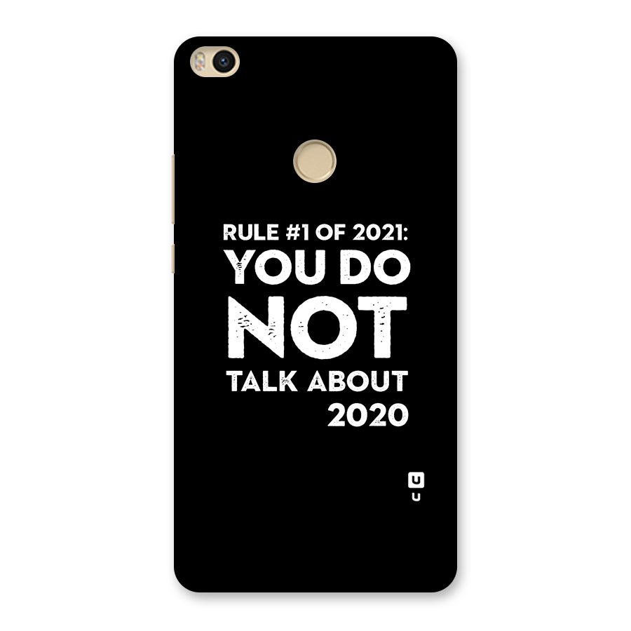 First Rule of 2021 Back Case for Mi Max 2