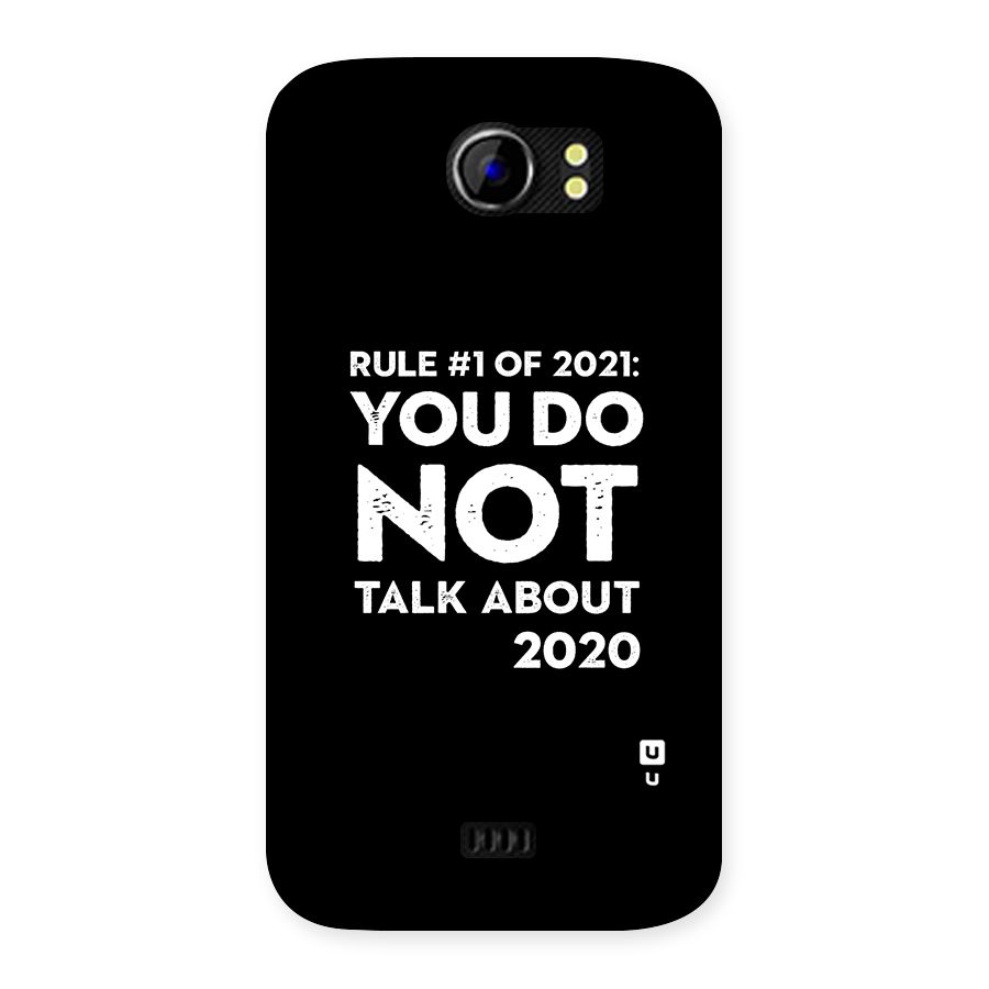 First Rule of 2021 Back Case for Micromax Canvas 2 A110