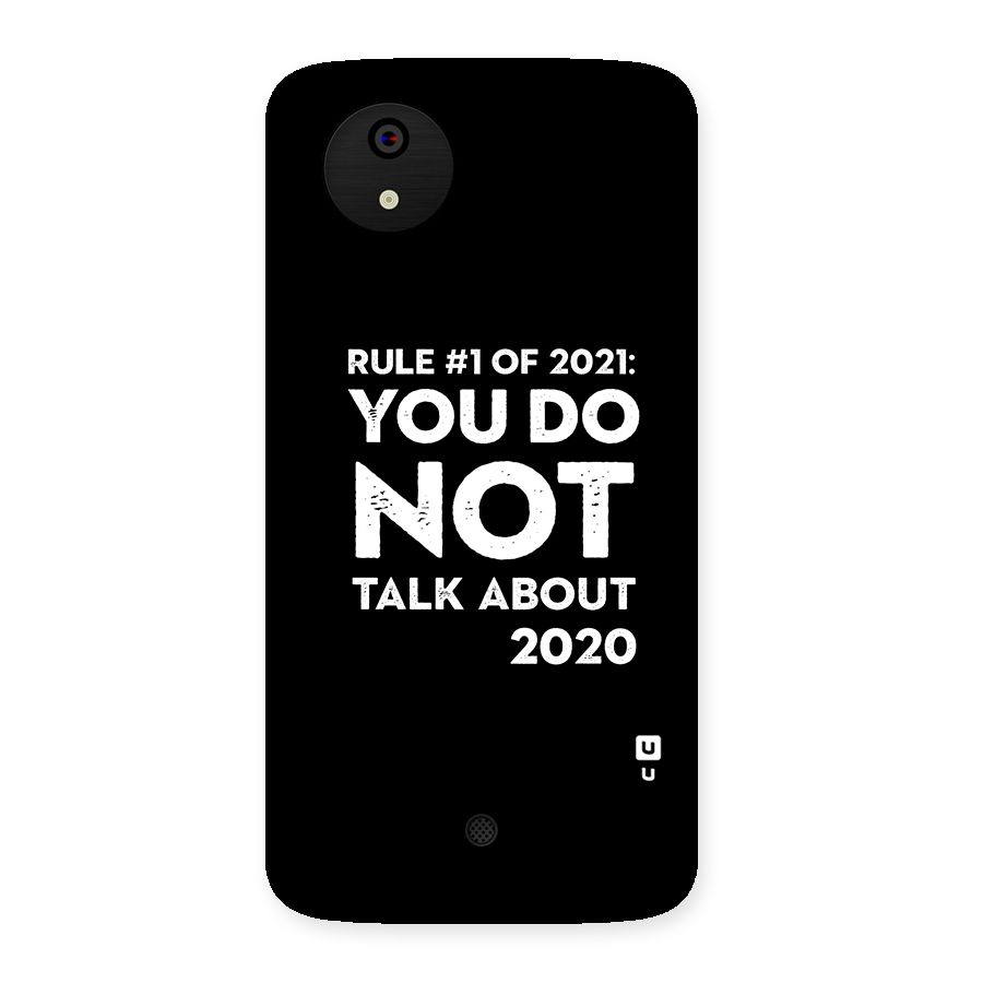 First Rule of 2021 Back Case for Micromax Canvas A1