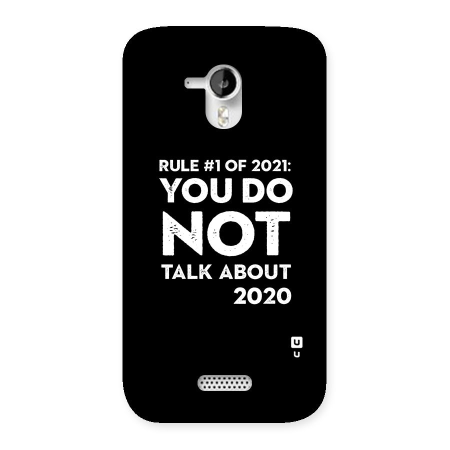 First Rule of 2021 Back Case for Micromax Canvas HD A116