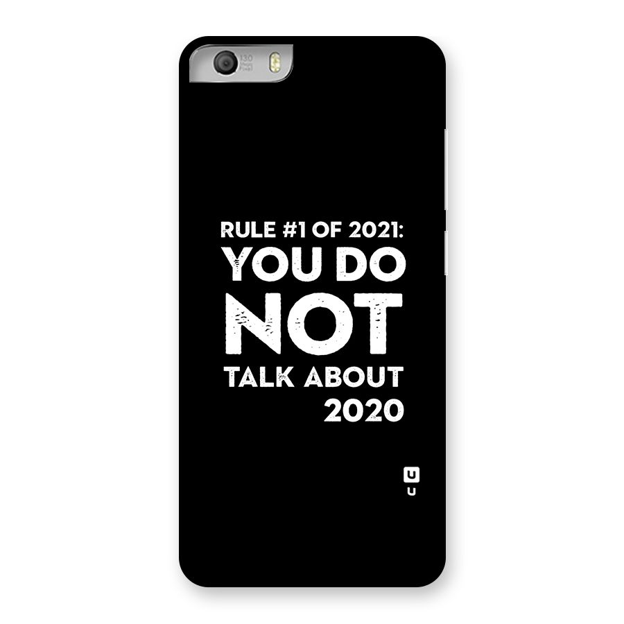 First Rule of 2021 Back Case for Micromax Canvas Knight 2