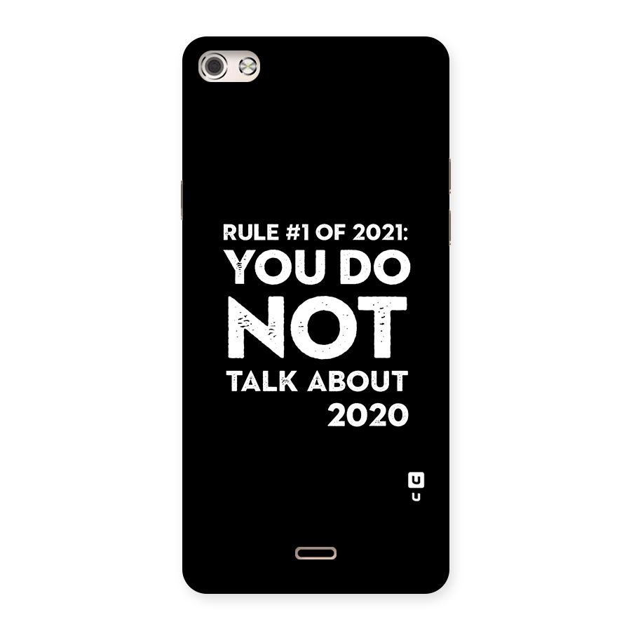 First Rule of 2021 Back Case for Micromax Canvas Silver 5