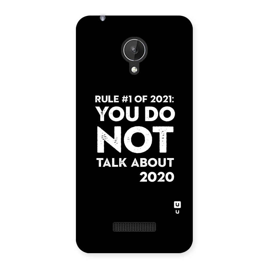 First Rule of 2021 Back Case for Micromax Canvas Spark Q380