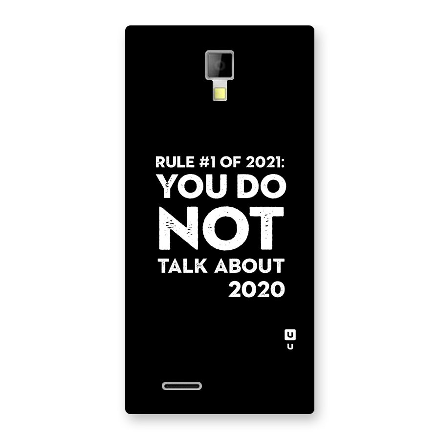 First Rule of 2021 Back Case for Micromax Canvas Xpress A99