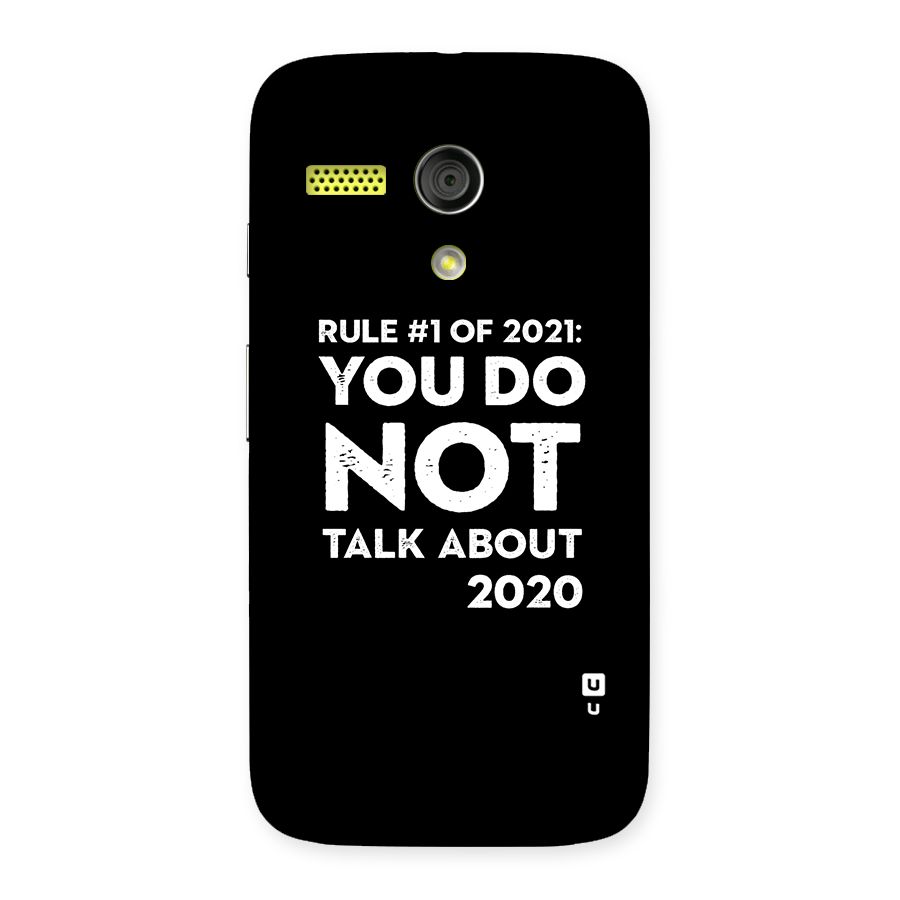 First Rule of 2021 Back Case for Moto G