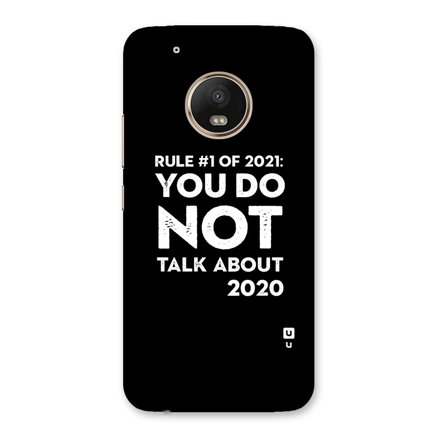 First Rule of 2021 Back Case for Moto G5 Plus