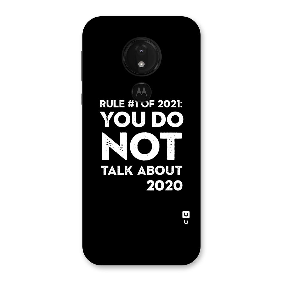 First Rule of 2021 Back Case for Moto G7 Power