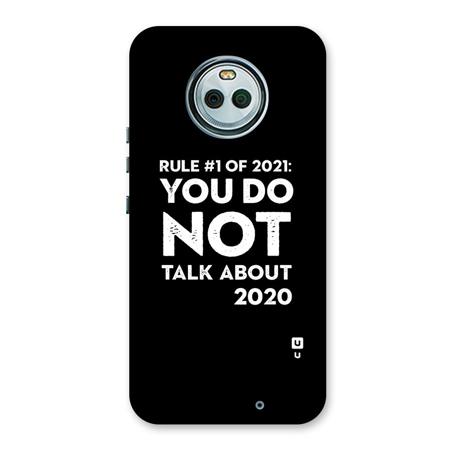 First Rule of 2021 Back Case for Moto X4