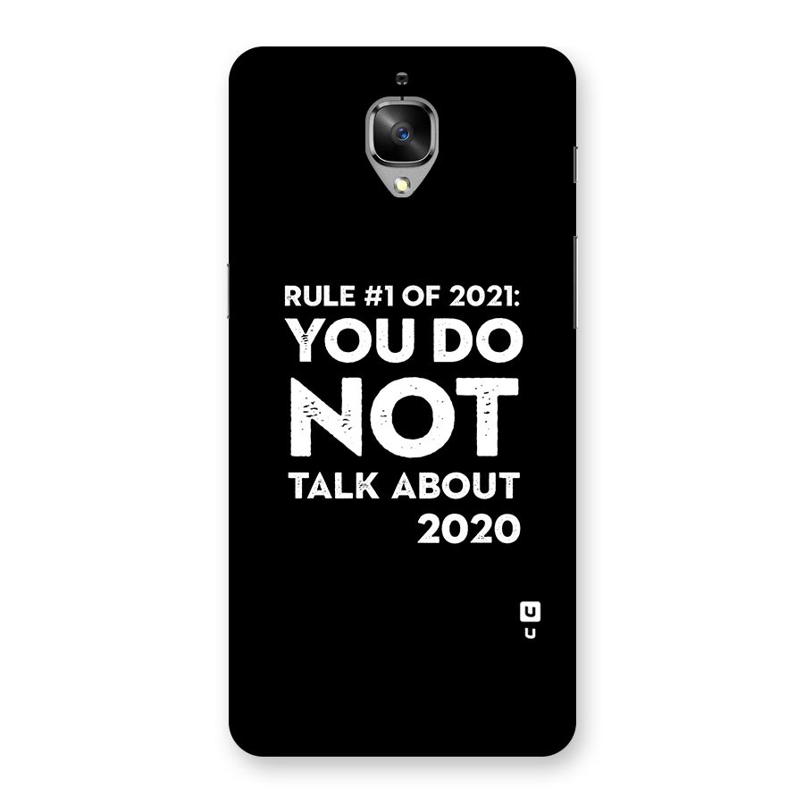First Rule of 2021 Back Case for OnePlus 3T