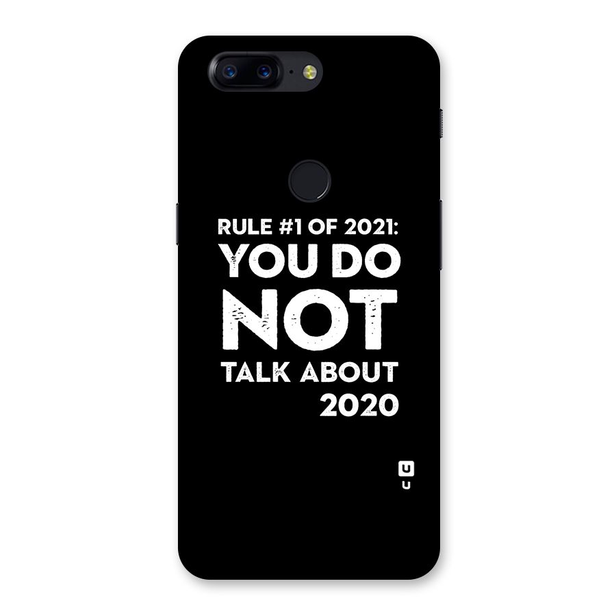 First Rule of 2021 Back Case for OnePlus 5T
