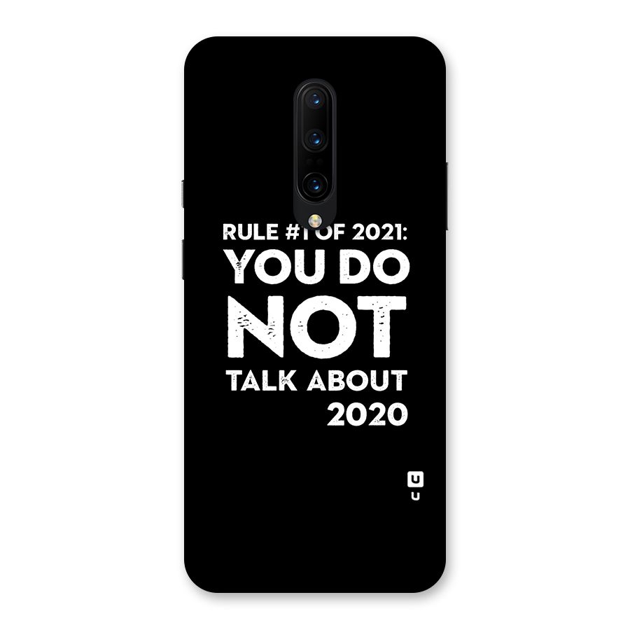 First Rule of 2021 Back Case for OnePlus 7 Pro
