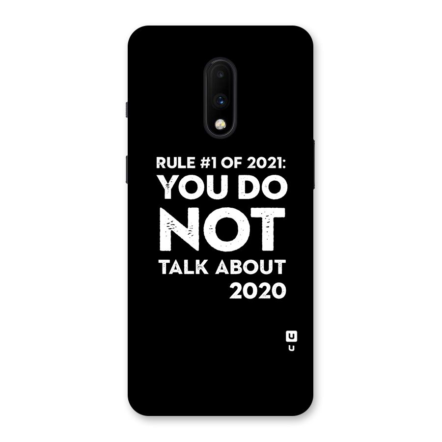 First Rule of 2021 Back Case for OnePlus 7