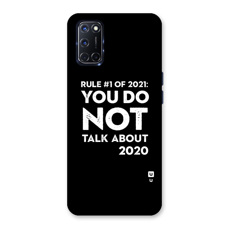 First Rule of 2021 Back Case for Oppo A52