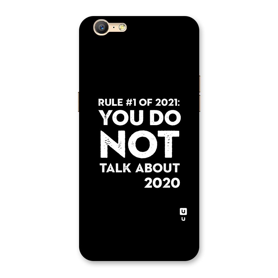 First Rule of 2021 Back Case for Oppo A57
