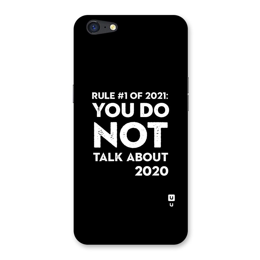 First Rule of 2021 Back Case for Oppo A71