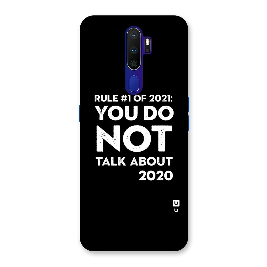 First Rule of 2021 Back Case for Oppo A9 (2020)
