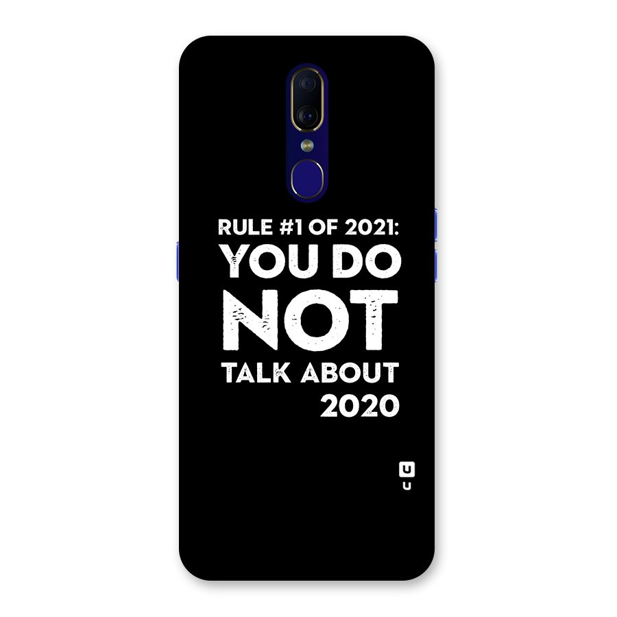First Rule of 2021 Back Case for Oppo F11
