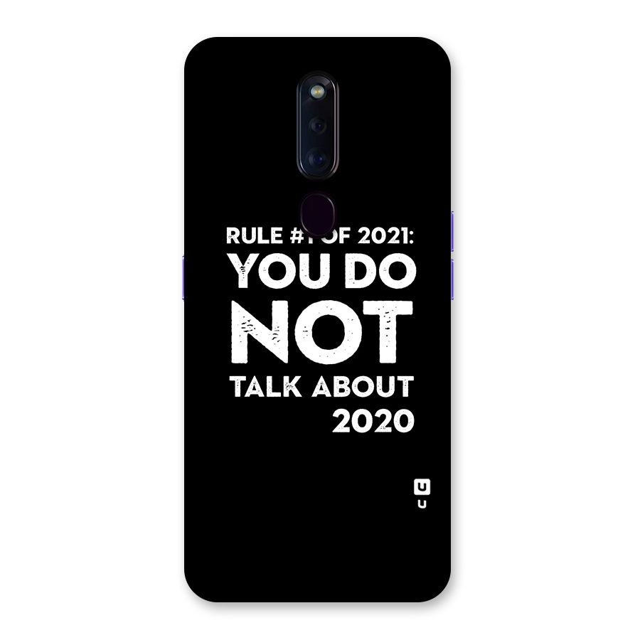 First Rule of 2021 Back Case for Oppo F11 Pro