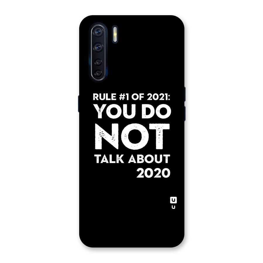 First Rule of 2021 Back Case for Oppo F15