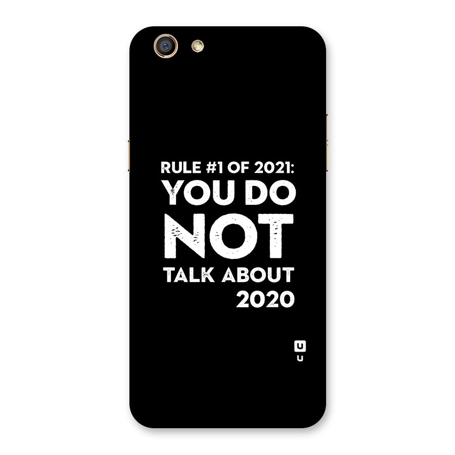 First Rule of 2021 Back Case for Oppo F3