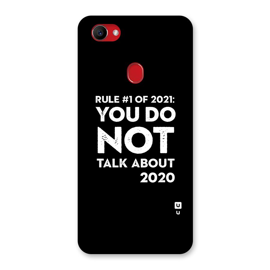 First Rule of 2021 Back Case for Oppo F7