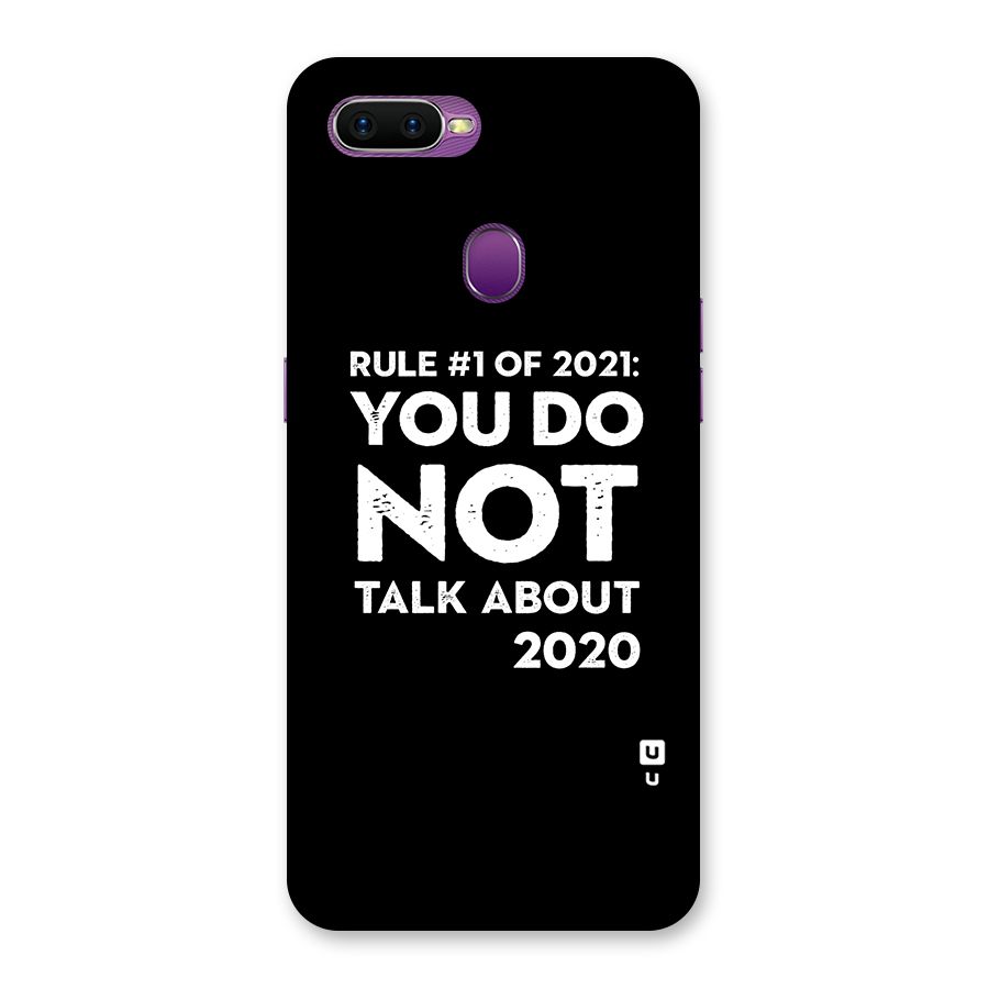 First Rule of 2021 Back Case for Oppo F9