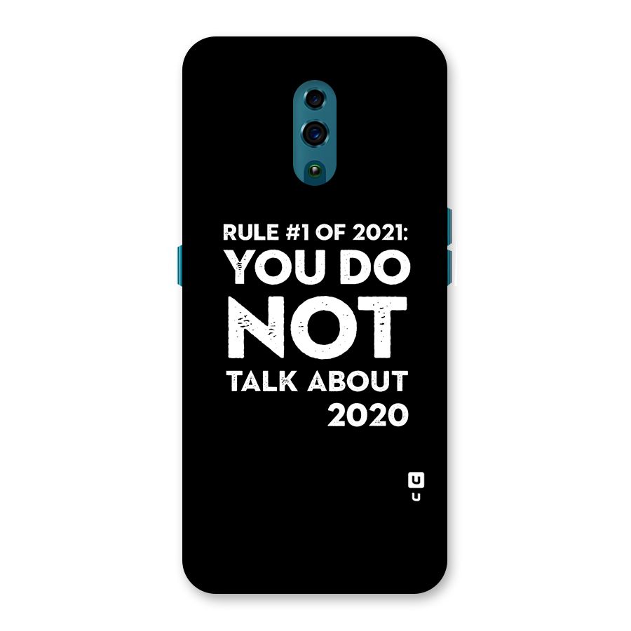 First Rule of 2021 Back Case for Oppo Reno