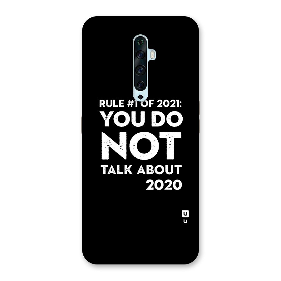 First Rule of 2021 Back Case for Oppo Reno2 F