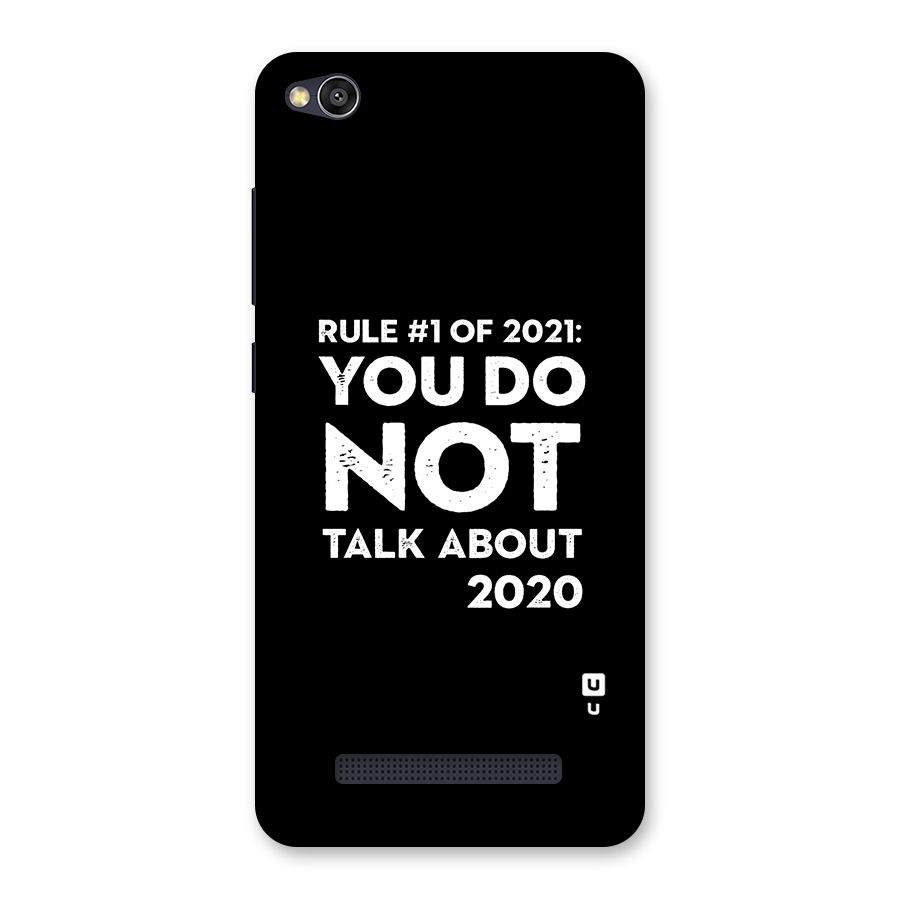 First Rule of 2021 Back Case for Redmi 4A