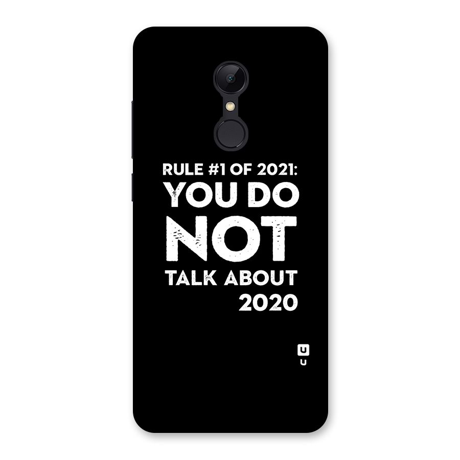 First Rule of 2021 Back Case for Redmi 5
