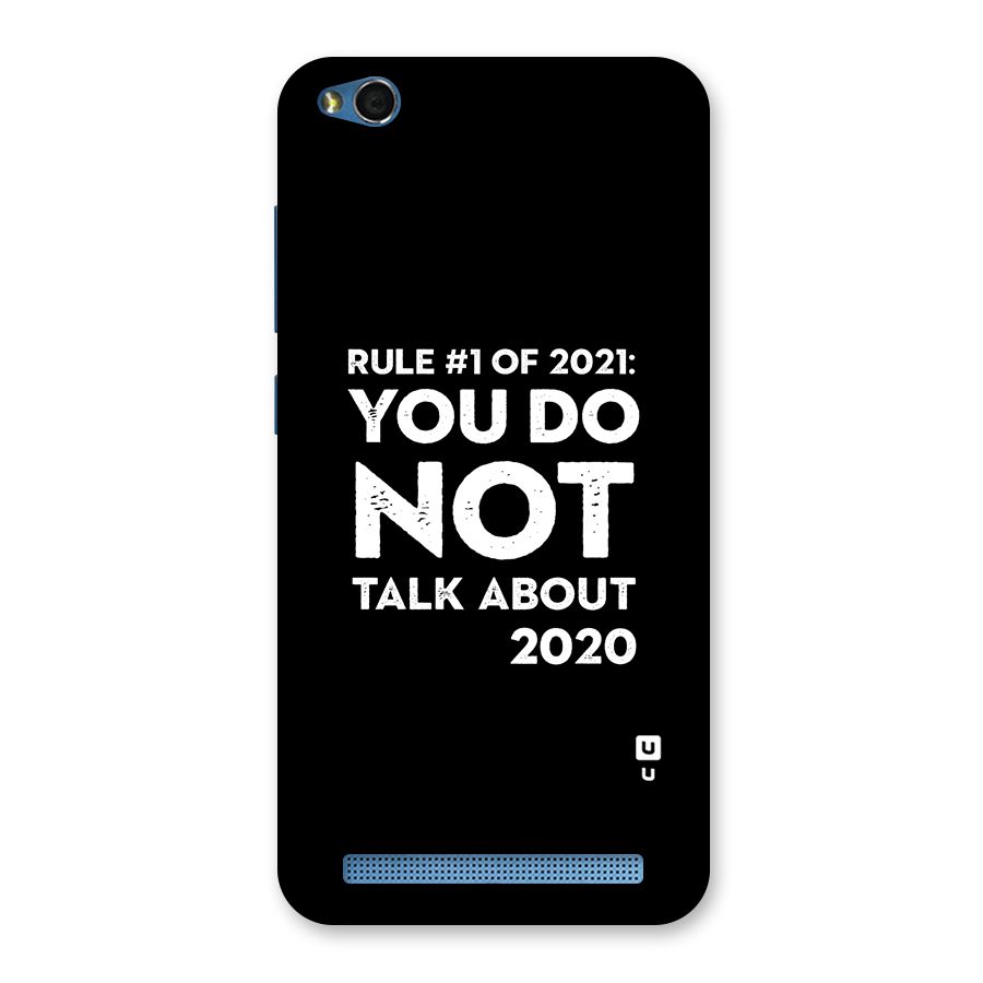 First Rule of 2021 Back Case for Redmi 5A