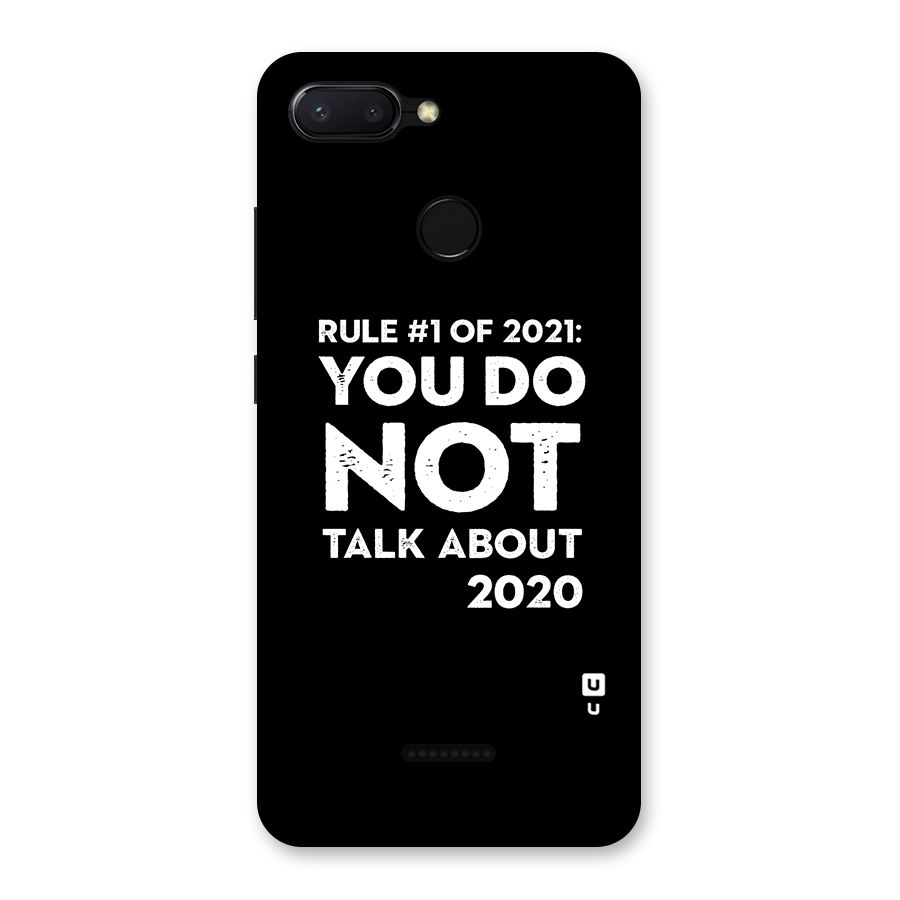 First Rule of 2021 Back Case for Redmi 6