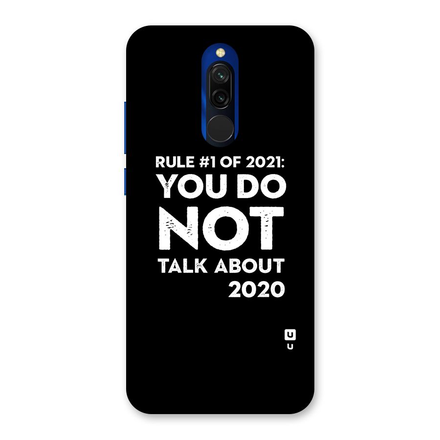 First Rule of 2021 Back Case for Redmi 8