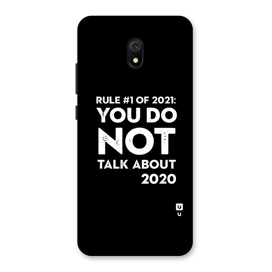 First Rule of 2021 Back Case for Redmi 8A