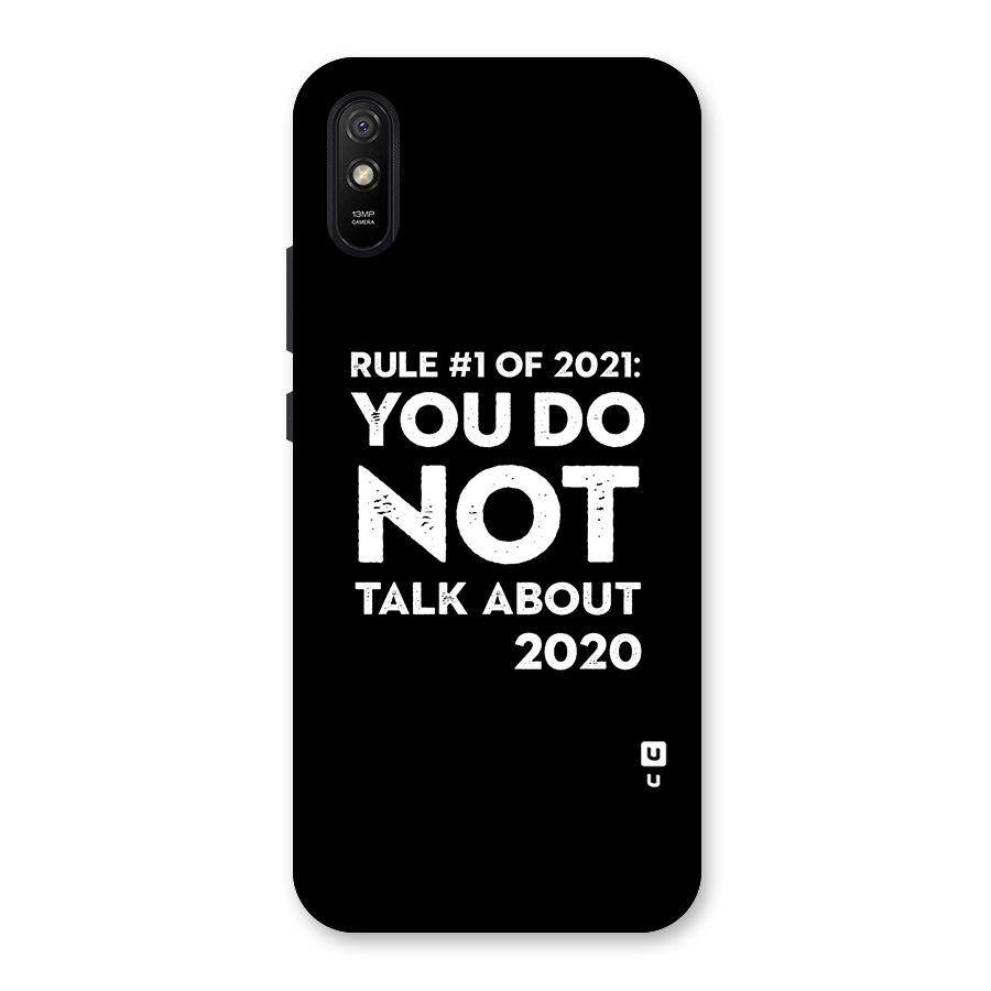 First Rule of 2021 Back Case for Redmi 9A