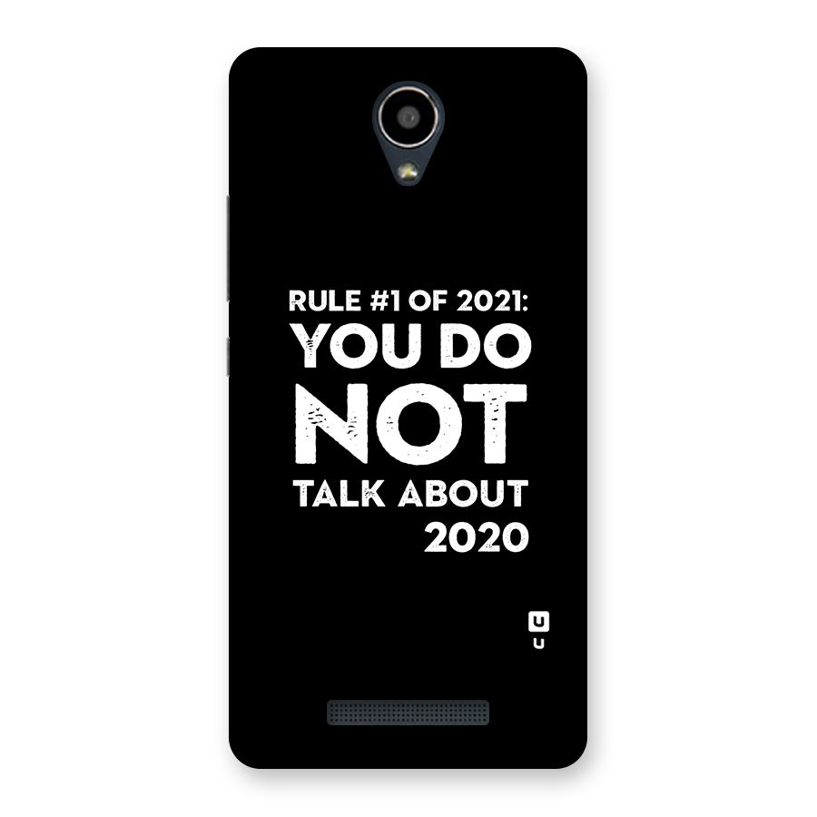 First Rule of 2021 Back Case for Redmi Note 2