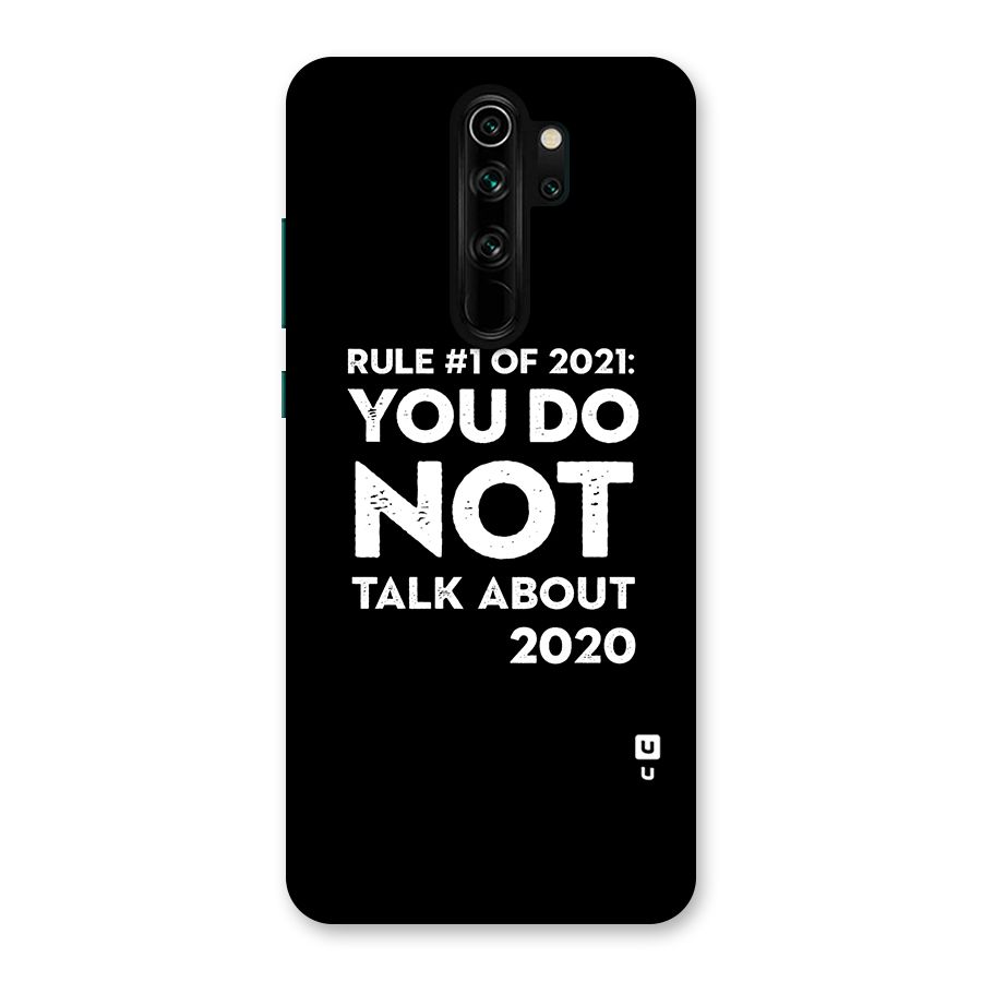 First Rule of 2021 Back Case for Redmi Note 8 Pro