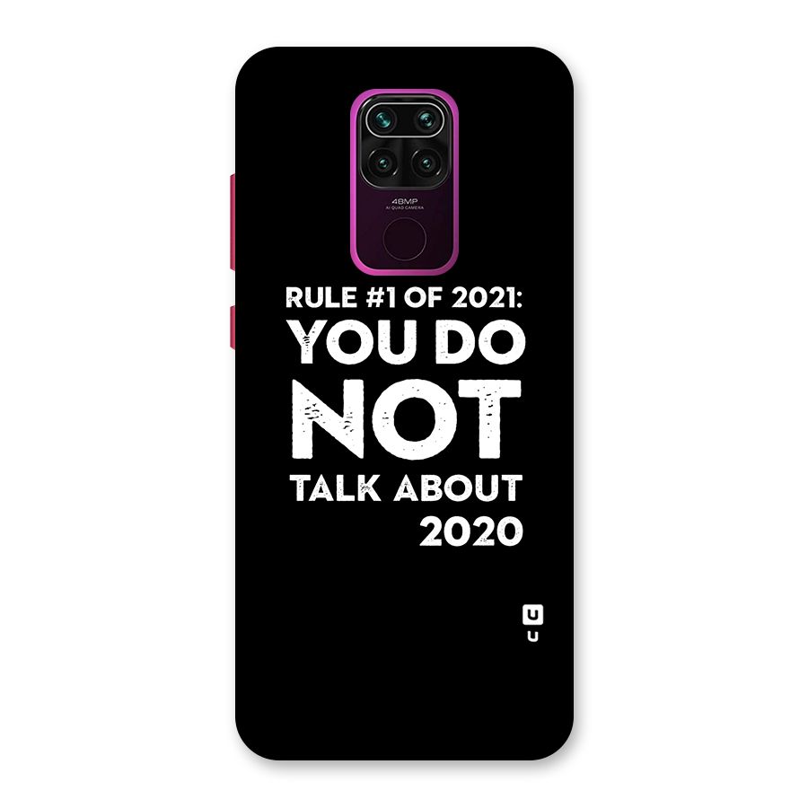 First Rule of 2021 Back Case for Redmi Note 9