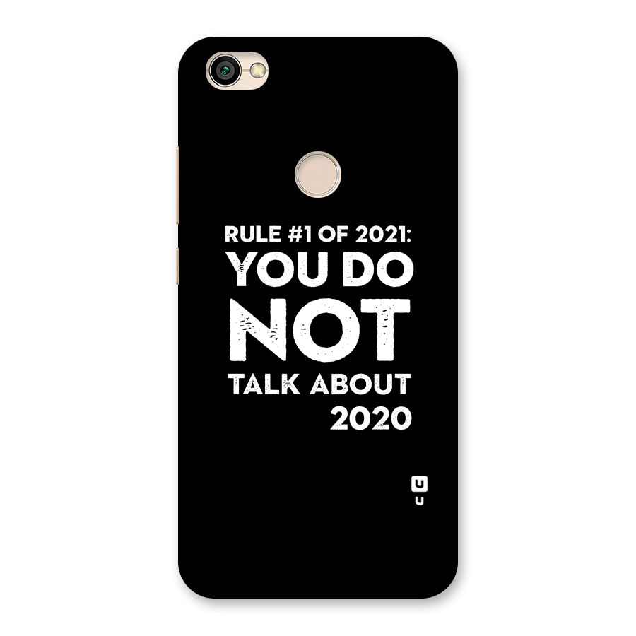 First Rule of 2021 Back Case for Redmi Y1 2017
