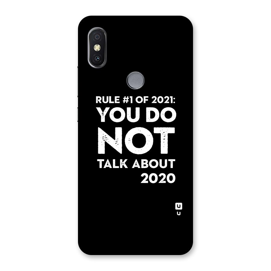 First Rule of 2021 Back Case for Redmi Y2