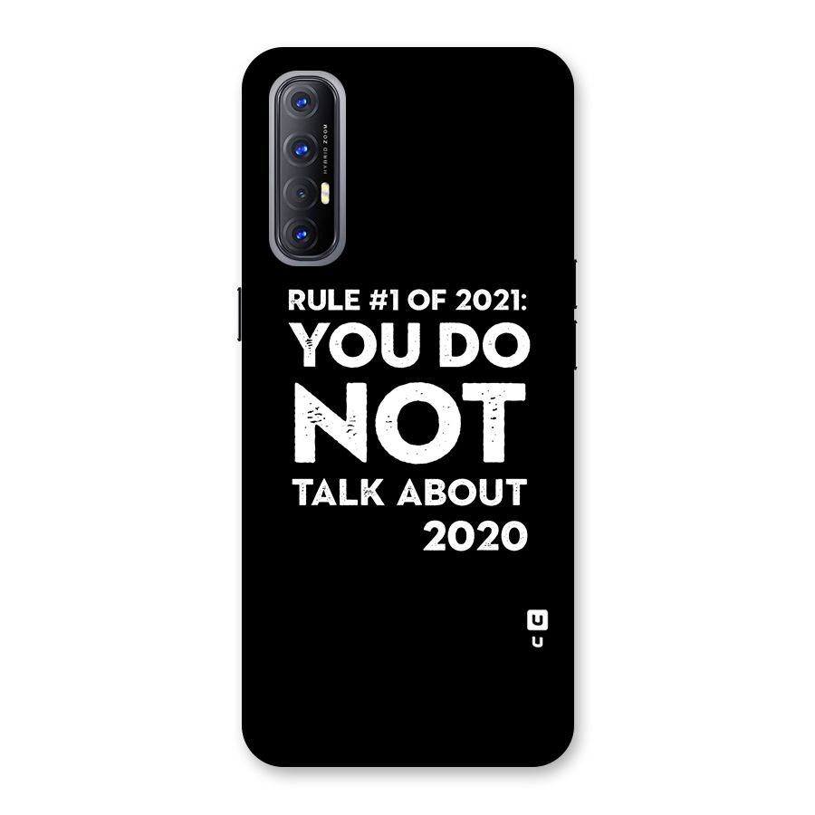 First Rule of 2021 Back Case for Reno3 Pro