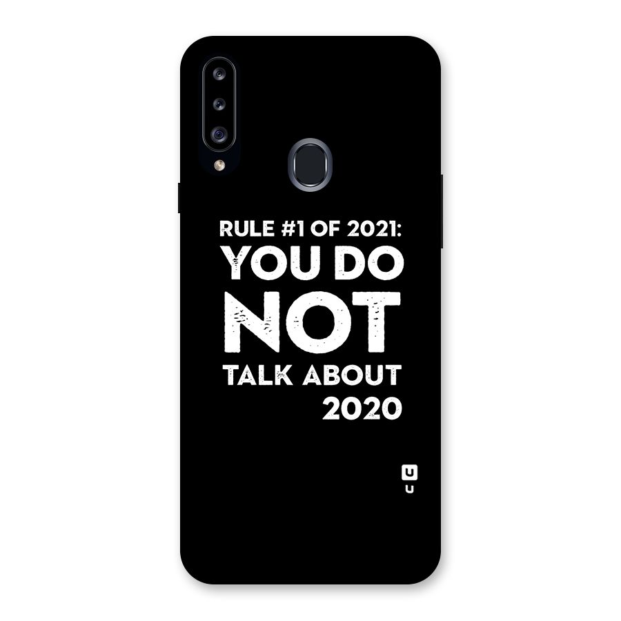 First Rule of 2021 Back Case for Samsung Galaxy A20s