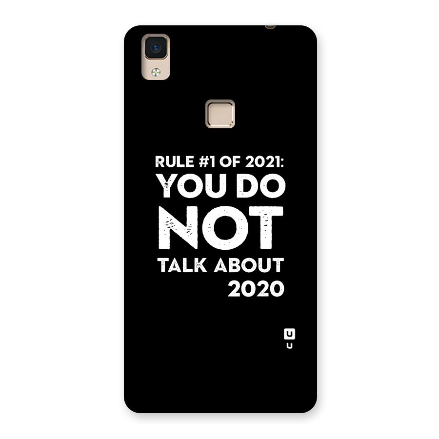 First Rule of 2021 Back Case for V3 Max