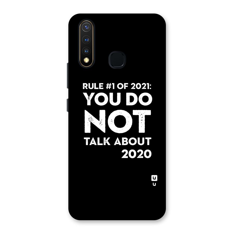 First Rule of 2021 Back Case for Vivo U20