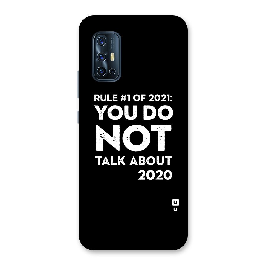 First Rule of 2021 Back Case for Vivo V17