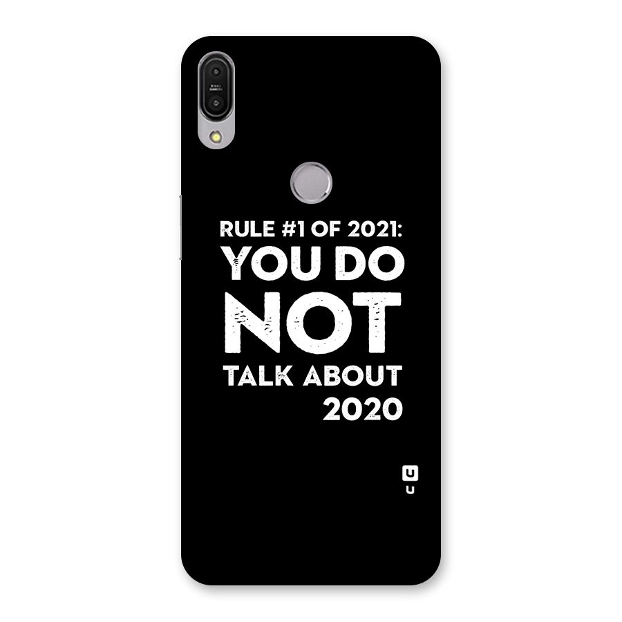 First Rule of 2021 Back Case for Zenfone Max Pro M1
