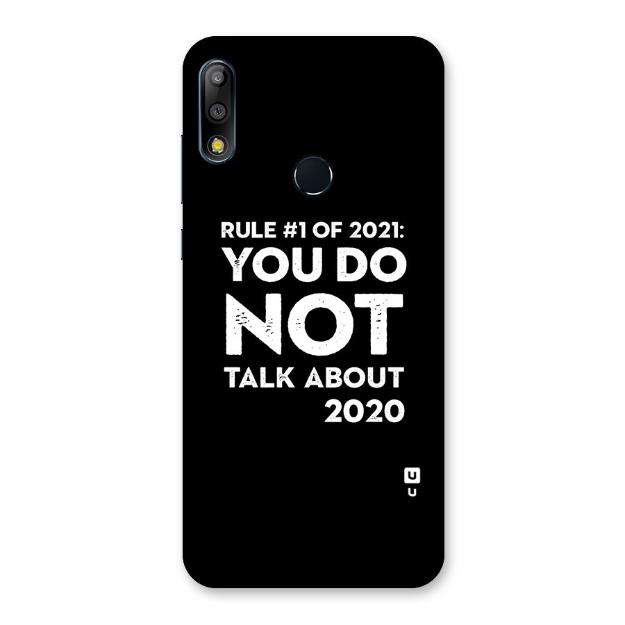 First Rule of 2021 Back Case for Zenfone Max Pro M2