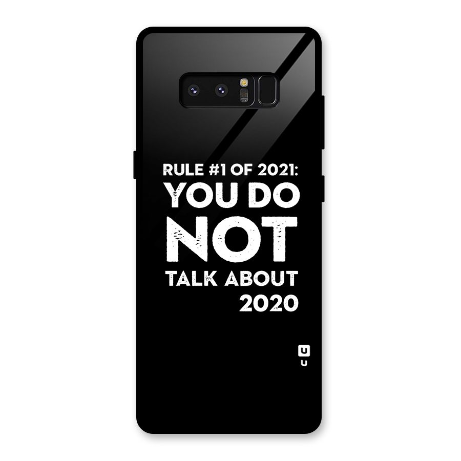 First Rule of 2021 Glass Back Case for Galaxy Note 8